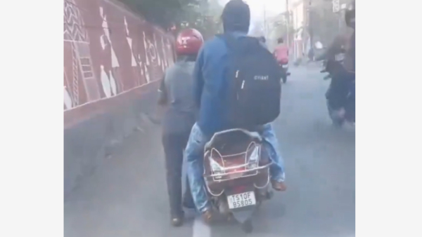 Rapido Rider Forced to Push Bike