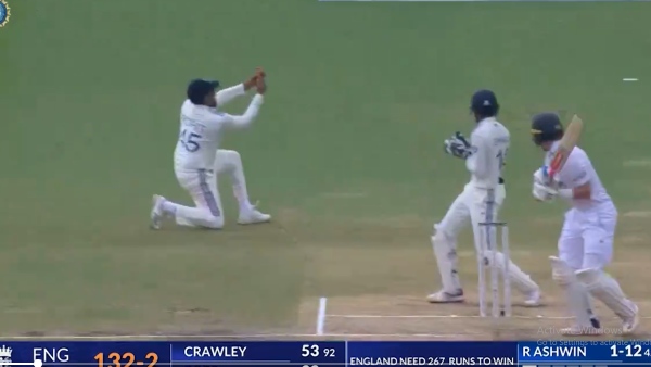 Rohit Sharma Picks A Stunner In Slip On R Ashwins Turning Ball