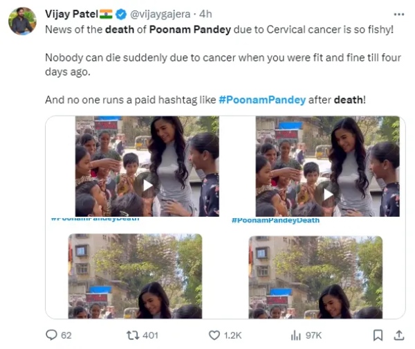 Poonam Pandeys UP House Locked, Family Unreachable:Some Reports Claim She Is Alive