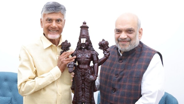 N Chandrababu Naidu Meets Amit Shah In Delhi