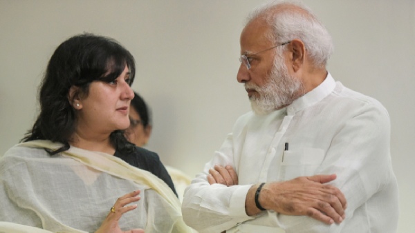 Sushma Swaraj s Daughter Bansuri Swaraj with PM Modi