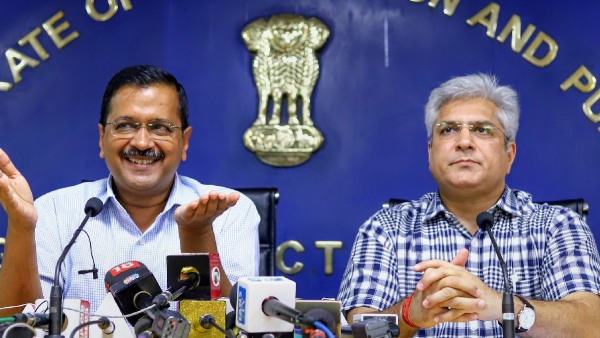 Delhi CM Arvind Kejriwal and Minister Kailash Gehlot File photo