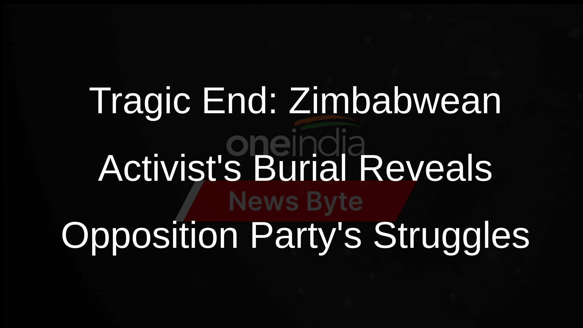 Tragic End: Zimbabwean Activists Burial Reveals Opposition Partys Struggles