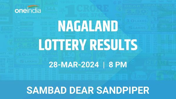 Results of the Nagaland State Lottery Dear Sandpiper for March 3 at 8 PM