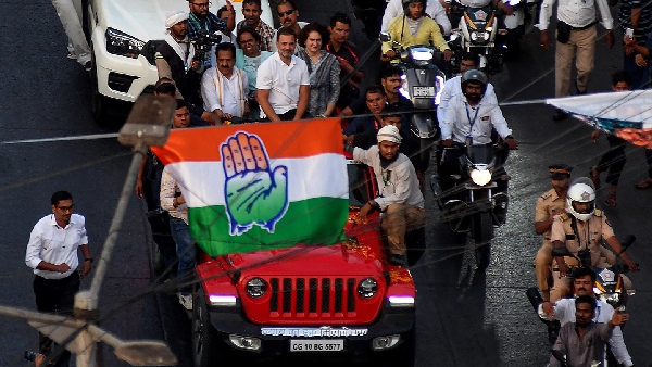 Rahul Gandhi Leads Nyay Sankalp Padyatra Rally Through Mumbai Streets