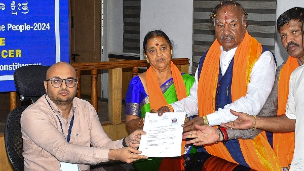 Eshwarappa Files Nomination As Independent From Shivamogga Defying BJP