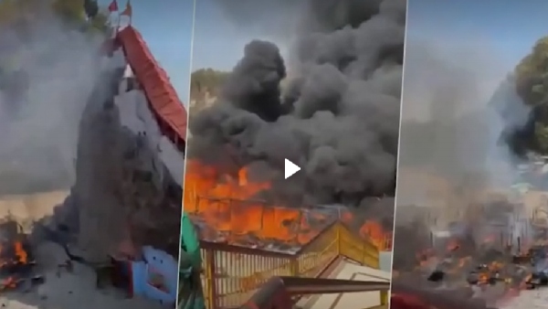 Fire In Garjiya Devi Temple Premises