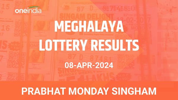 Results of the Meghalaya State Lottery Prabhat Monday Singham for April 08