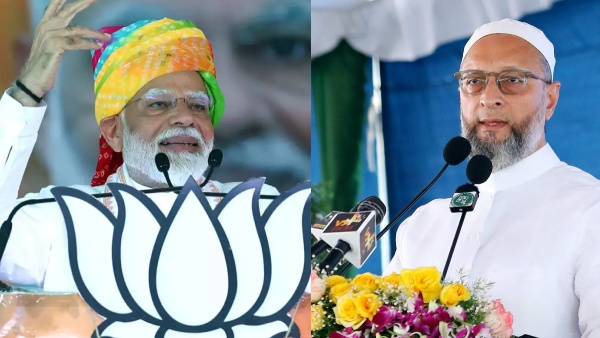 PM Narendra Modi and AIMIM chief Asaduddin Owaisi