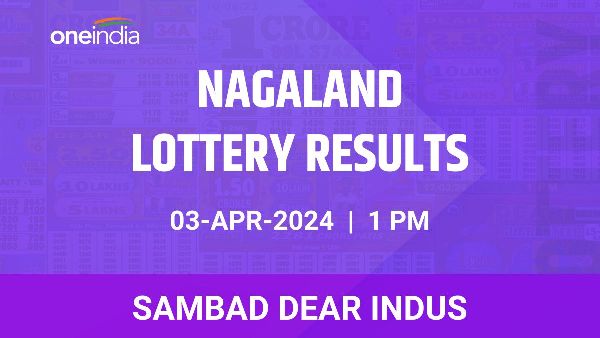 Results of the Nagaland State Lottery Dear Indus for April 3 at 1 PM