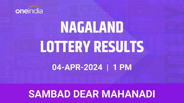 Results of the Nagaland State Lottery Dear Mahanadi for April 4 at 1 PM