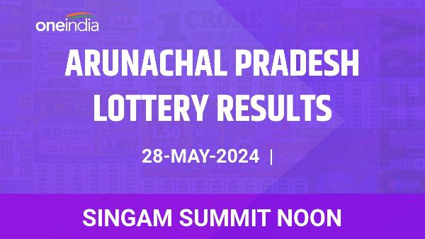 Results of the Arunachal Pradesh State Lottery Singam Summit Noon for May 28 Results of the Arunachal Pradesh State Lottery Singam Summit Noon for May 28