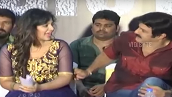 Forget Pushing Balakrishna Once Pinched Anjali On Stage Video Now Goes Viral