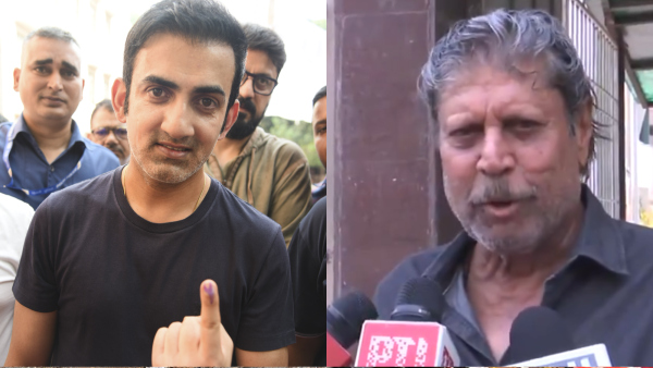 Lok Sabha Election 2024 Voting Phase 6 Former Cricketers Gautam Gambhir amp amp Kapil Dev Cast Votes