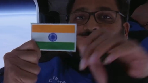 WATCH Gopi Thotakura Flaunting Indian Flag In Space A Moment Of National Pride And Inspiration