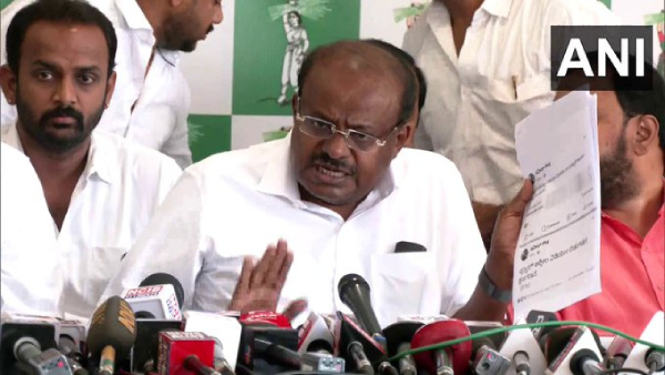 Former Karnataka Chief Minister and JD S leader HD Kumaraswamy