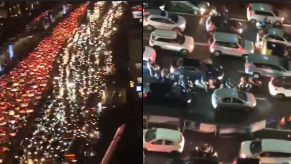 WATCH Hyderabad Traffic Chaos