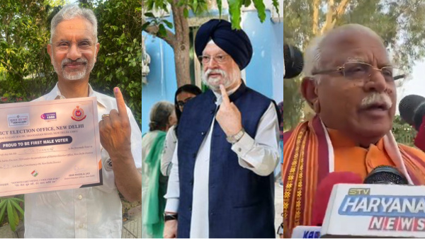 Early Voters Include Jaishankar Puri Khattar Saini