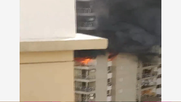 Massive Fire At High-Rise Society