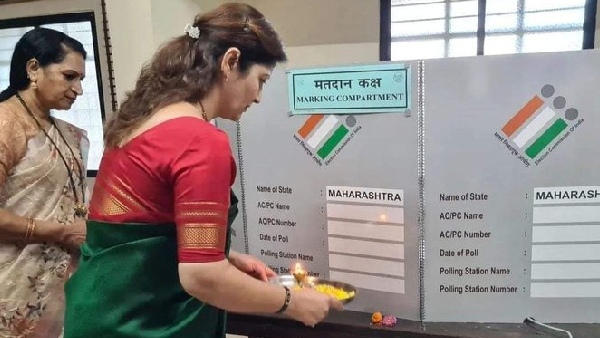 Maharashtra Women Commission Chief Booked For EVM Puja At Polling Booth