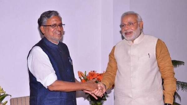 Late Sushil Kumar Modi with PM Modi File Photo Late Sushil Kumar Modi with PM Modi File Photo