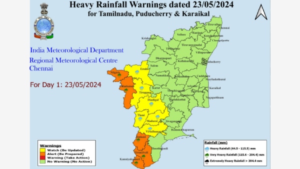 Tamil Nadu Weather Update Vepur Receives 20 CM Rainfall Several Dists To Get Heavy Rains For Next 48 Hours