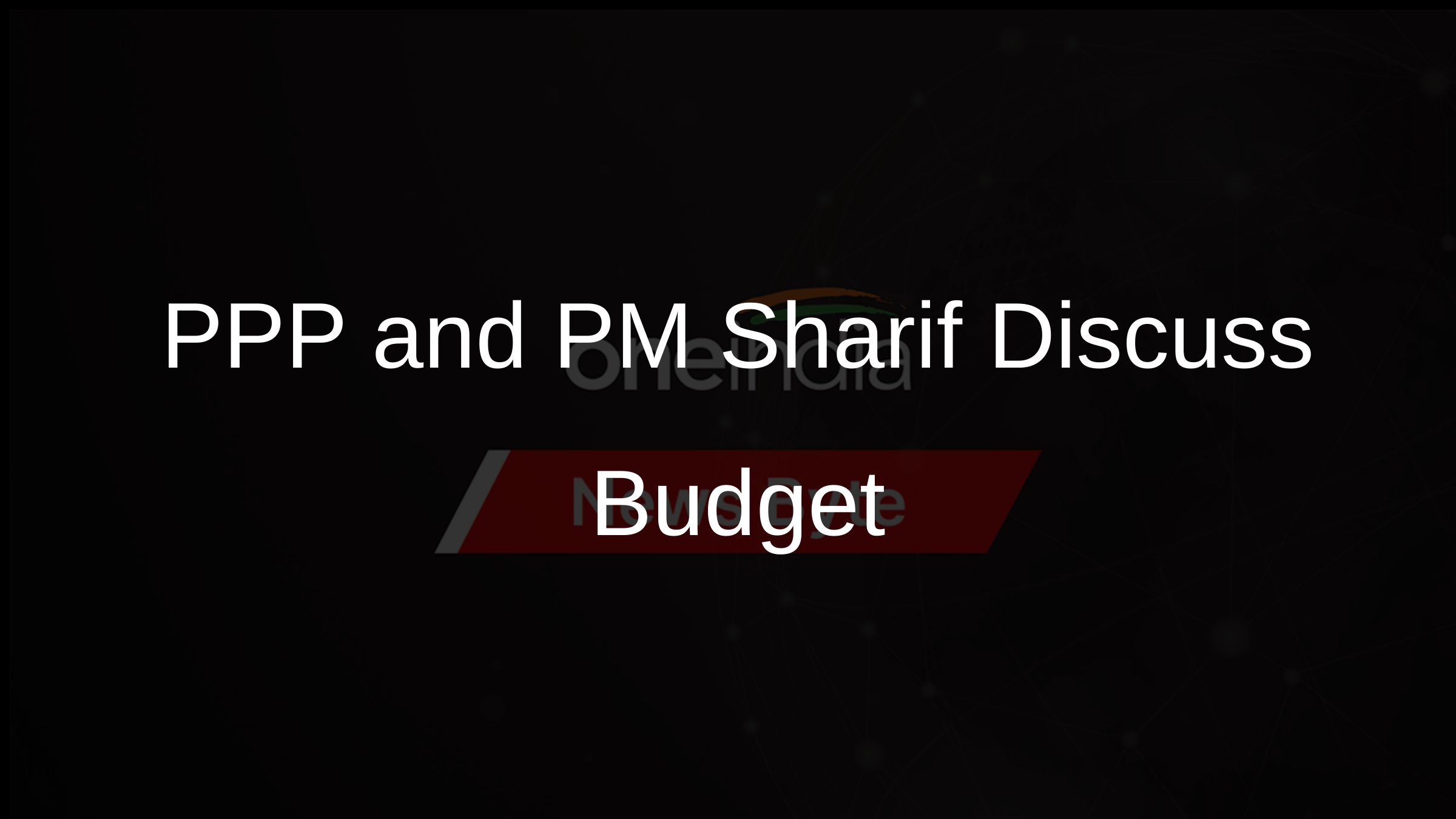 PPP and PM Sharif Discuss Budget