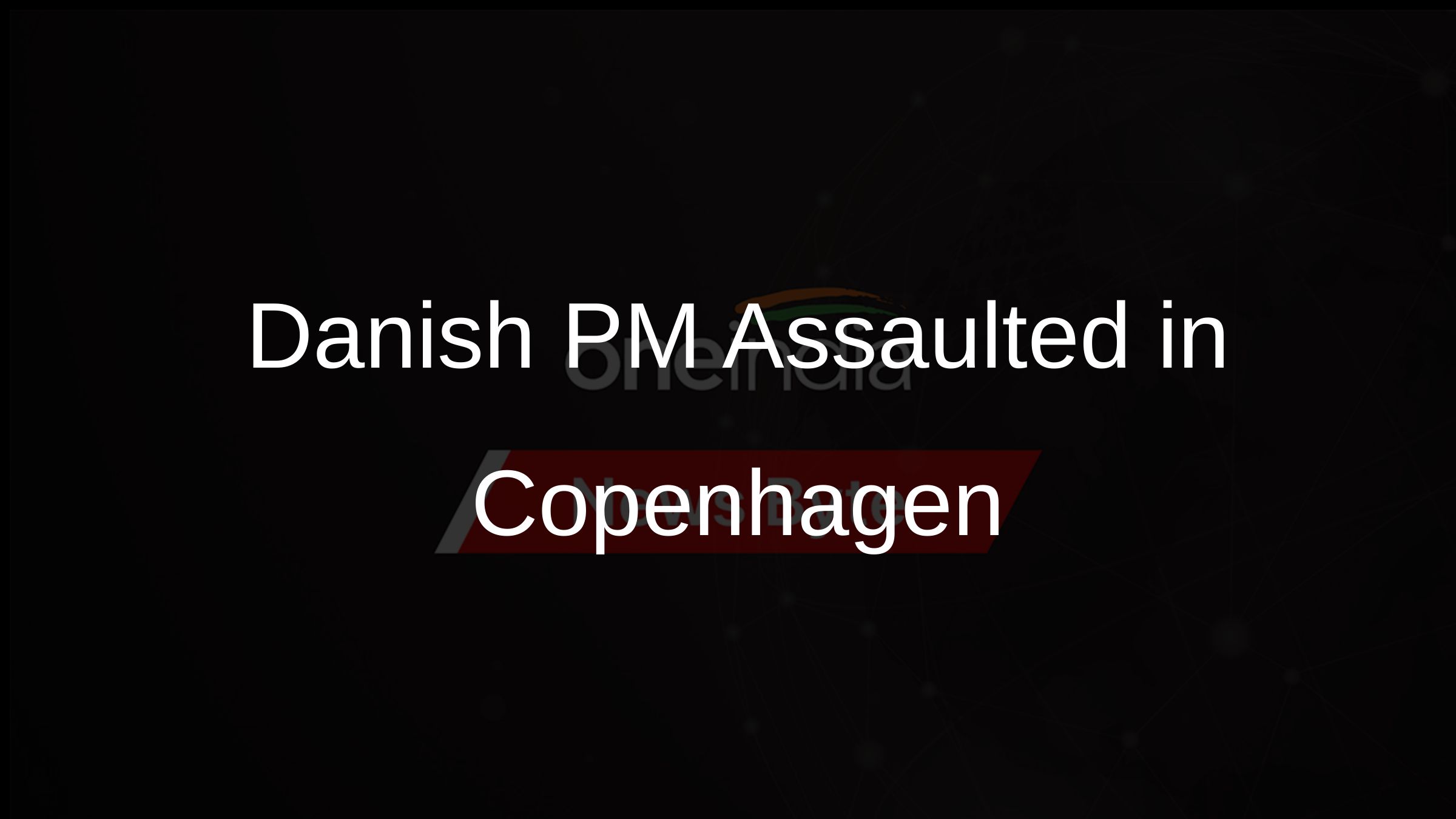 Danish PM Assaulted in Copenhagen