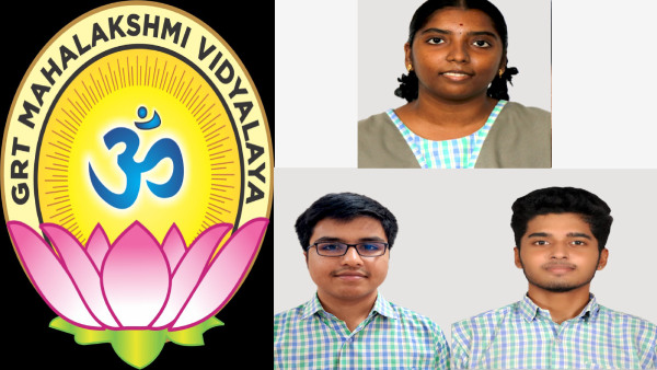 Std XII state topper from GRT Mahalakshmi Vidyalaya