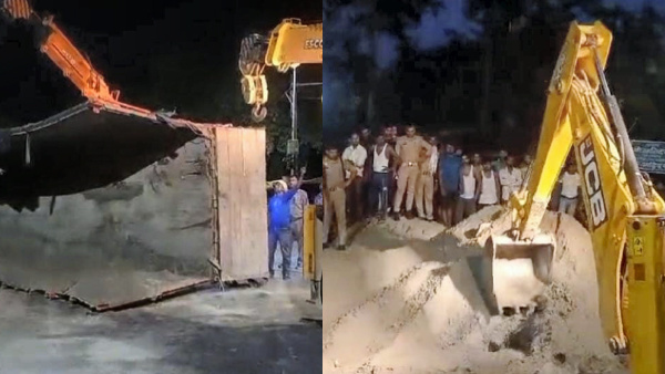 Tragic Hardoi Accident Sand-Laden Truck Topples Over Hut Killing 8 Including 4 Children