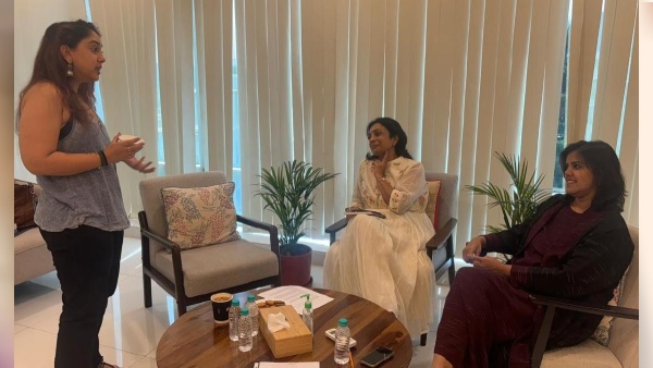 Clockwise from left Ira Khan in conversation with Dr Nandini Murali and Neha Kirpal Clockwise from left Ira Khan in conversation with Dr Nandini Murali and Neha Kirpal