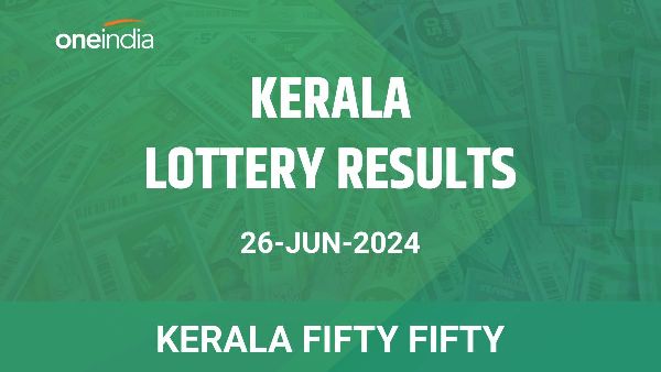 Results of the Kerala State Lottery Fifty Fifty for June 26