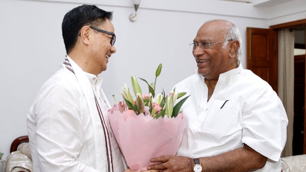 Kiren Rijiju Meets Mallikarjun Kharge Kiren Rijiju Meets Mallikarjun Kharge