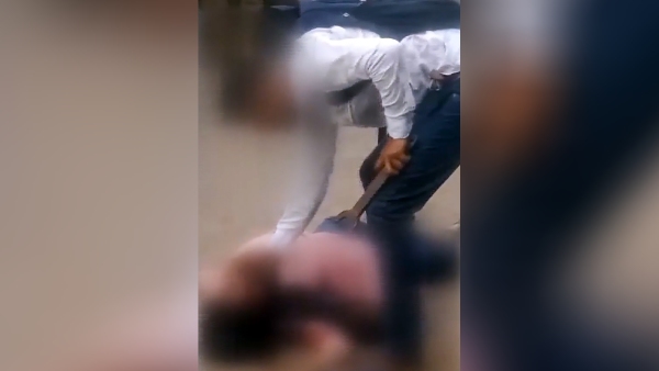 Screenshot from CCTV footage of murder near Mumbai