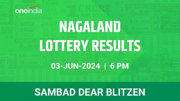 Results of the Nagaland State Lottery Dear Blitzen for June 3 at 6 PM