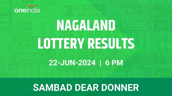 Results of the Nagaland State Lottery Dear Donner for June 22 at 6 PM