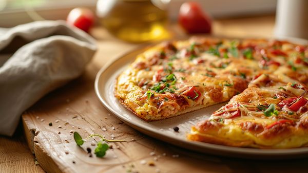 Pizza Omelet Easy Breakfast