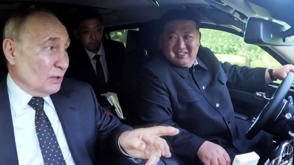 WATCH Vladimir Putin And Kim Jong Un Take Turns Driving Russian-Made Limousine