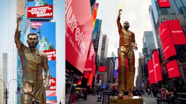 Virat Kohli s Golden Statue Unveiled