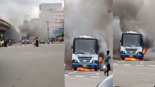 WATCH Video Bengaluru Bus Fire Video Shows BMTC Bus Engulfed In Flames