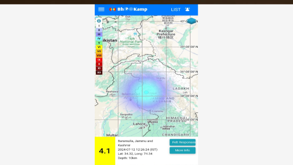 4 1 Magnitude Earthquake Hits J amp amp K s Baramulla