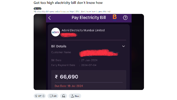 Mumbai Electricity Bill