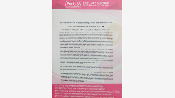 Ferty9 launching unique awareness campaign for World IVF Day