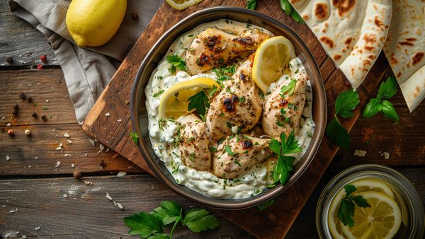 Lebanese Garlic Lemon Chicken