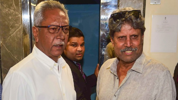 Anshuman Gaekwad and Kapil Dev