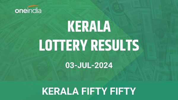 Results of the Kerala State Lottery Fifty Fifty for July 3