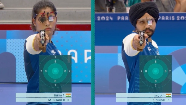 Manu Bhaker And Sarabjot Singh Bring Home Bronze For India In 10m Air Pistol At Paris Olympics 2024