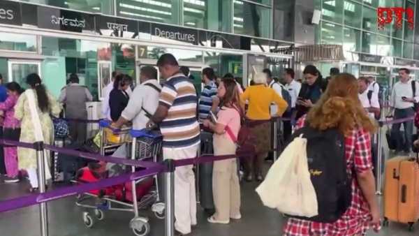 Bengaluru Airport Hit By Large Crowds After Microsoft Outage Forces Manual Check-in