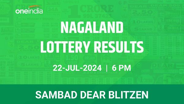 Results of the Nagaland State Lottery Dear Blitzen for July 22 at 6 PM
