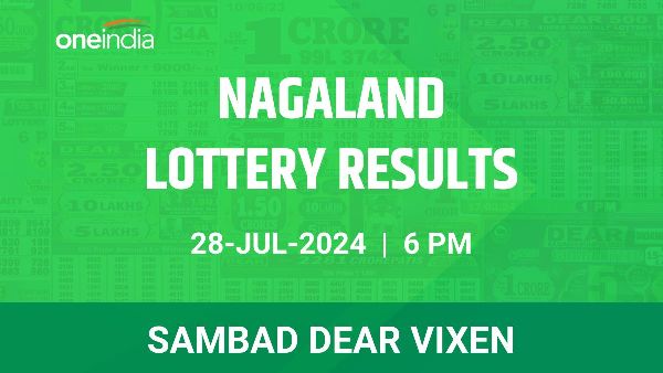 Results of the Nagaland State Lottery Dear Vixen for July 28 at 6 PM